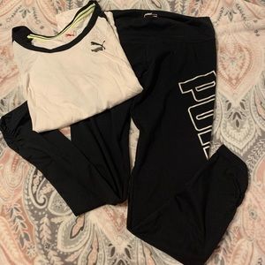 Puma long sleeve shirt and Puma leggings